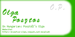 olga posztos business card